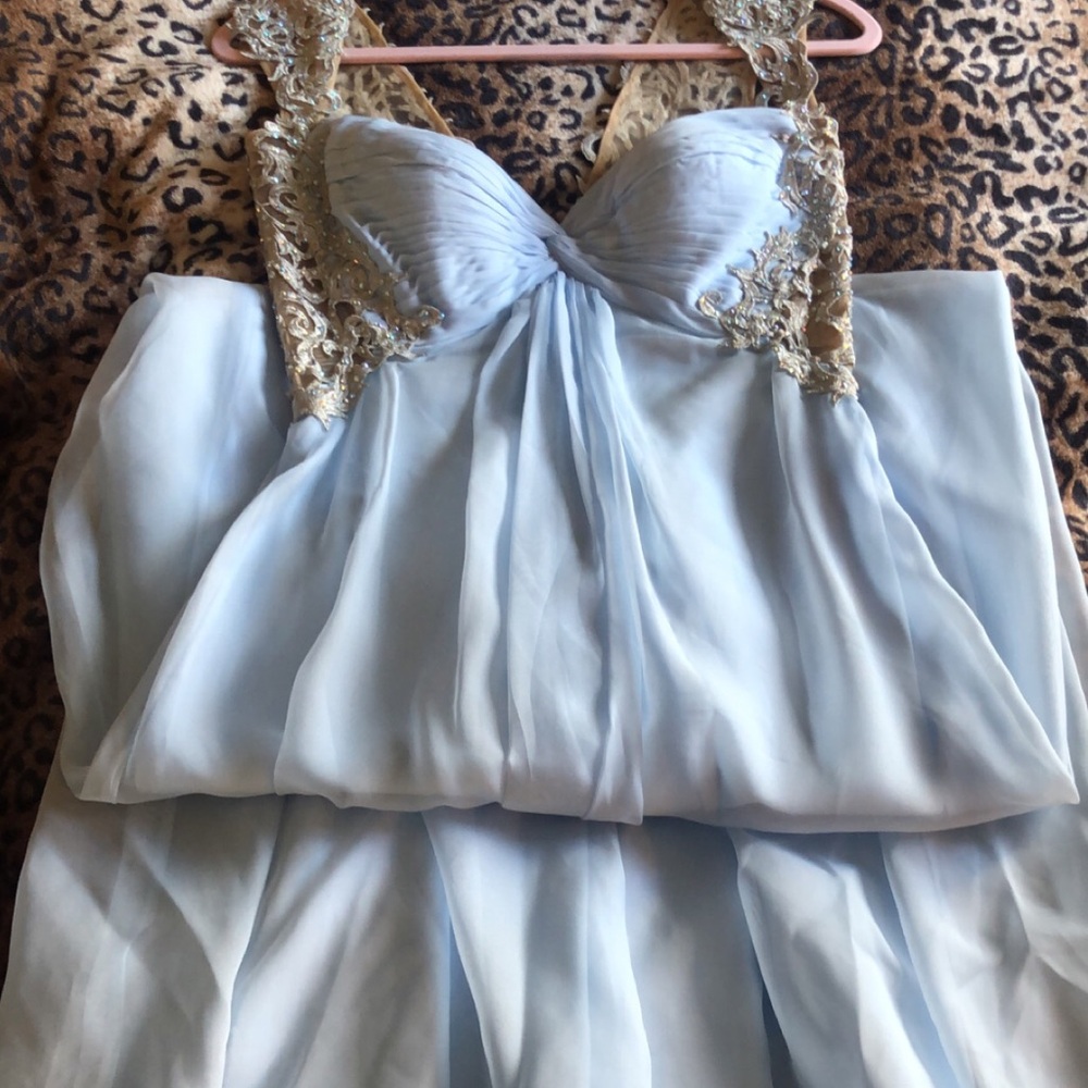 BNWT La Femme chiffon gown
